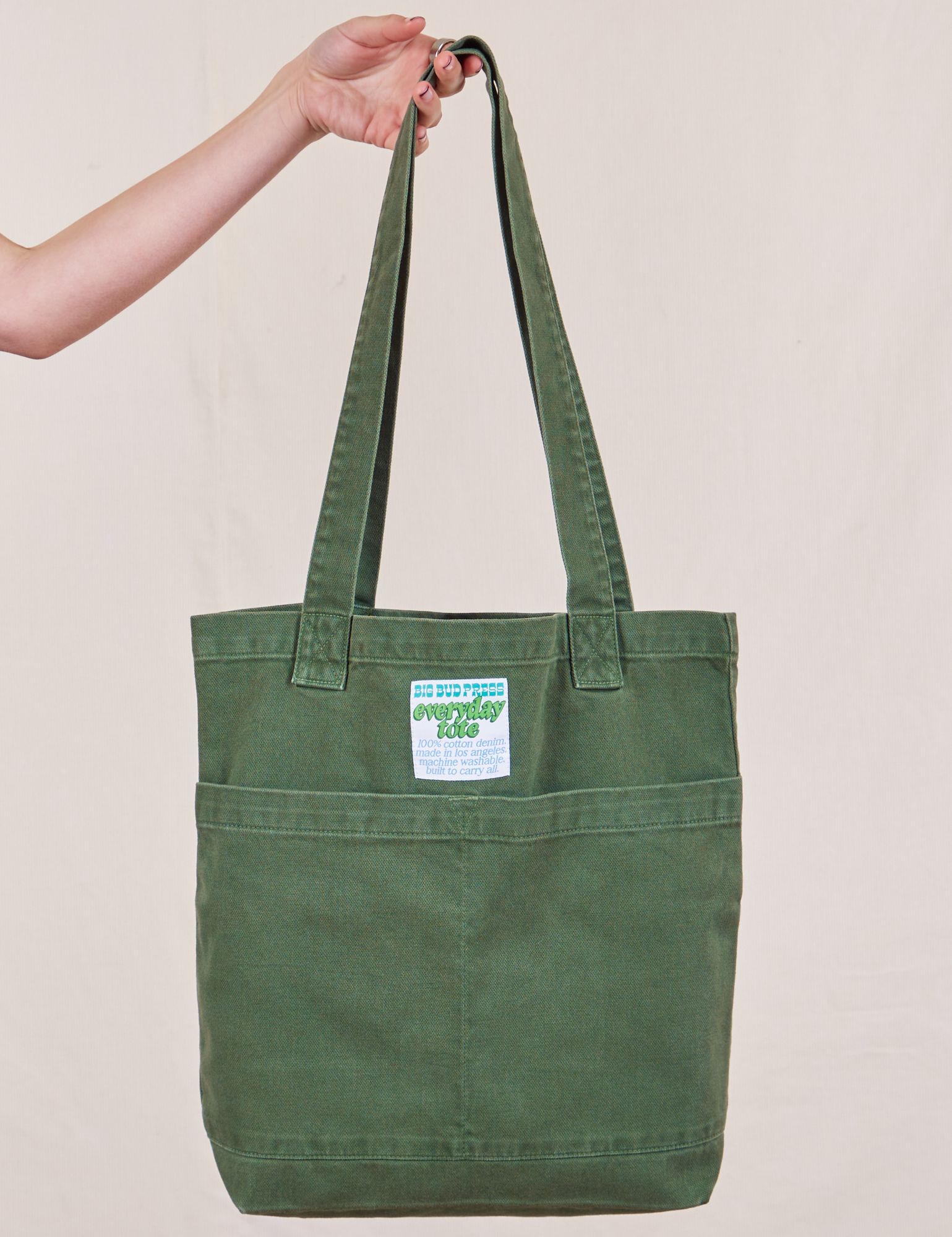 Everyday Tote Bag in Dark Emerald Green
