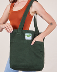 Everyday Tote Bag in Swamp Green worn by model