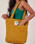 Everyday Tote Bag in Spicy Mustard worn by model