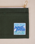 Close up of Pencil Pouch in Swamp Green