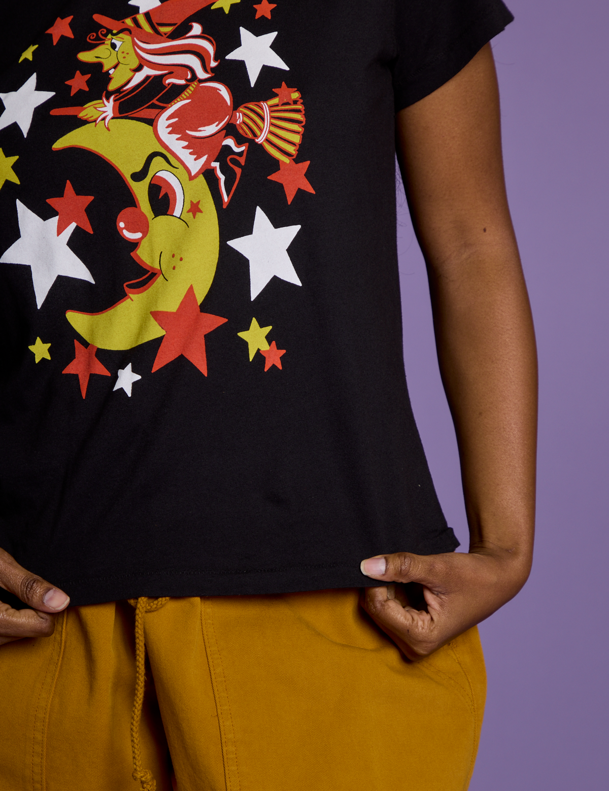 Vintage Tee - Moon &amp; Witch