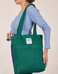 Everyday Tote Bag in Hunter Green worn on Tiara