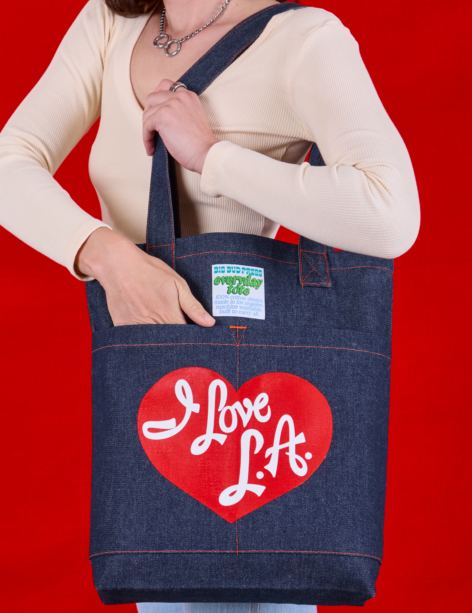 I Love LA Tote worn by Alex