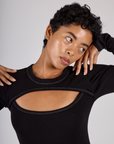 Porthole Long Sleeve Tee - Basic Black