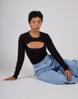 Porthole Long Sleeve Tee - Basic Black