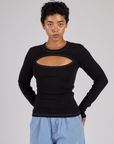 Porthole Long Sleeve Tee - Basic Black
