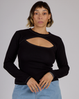Porthole Long Sleeve Tee - Basic Black