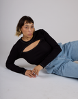 Porthole Long Sleeve Tee - Basic Black