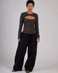 Porthole Long Sleeve Tee - Espresso Brown