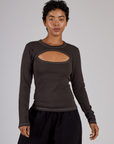 Porthole Long Sleeve Tee - Espresso Brown