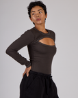 Porthole Long Sleeve Tee - Espresso Brown