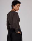 Porthole Long Sleeve Tee - Espresso Brown
