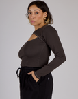 Porthole Long Sleeve Tee - Espresso Brown