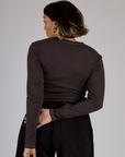 Porthole Long Sleeve Tee - Espresso Brown