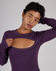Porthole Long Sleeve Tee - Nebula Purple