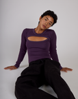 Porthole Long Sleeve Tee - Nebula Purple