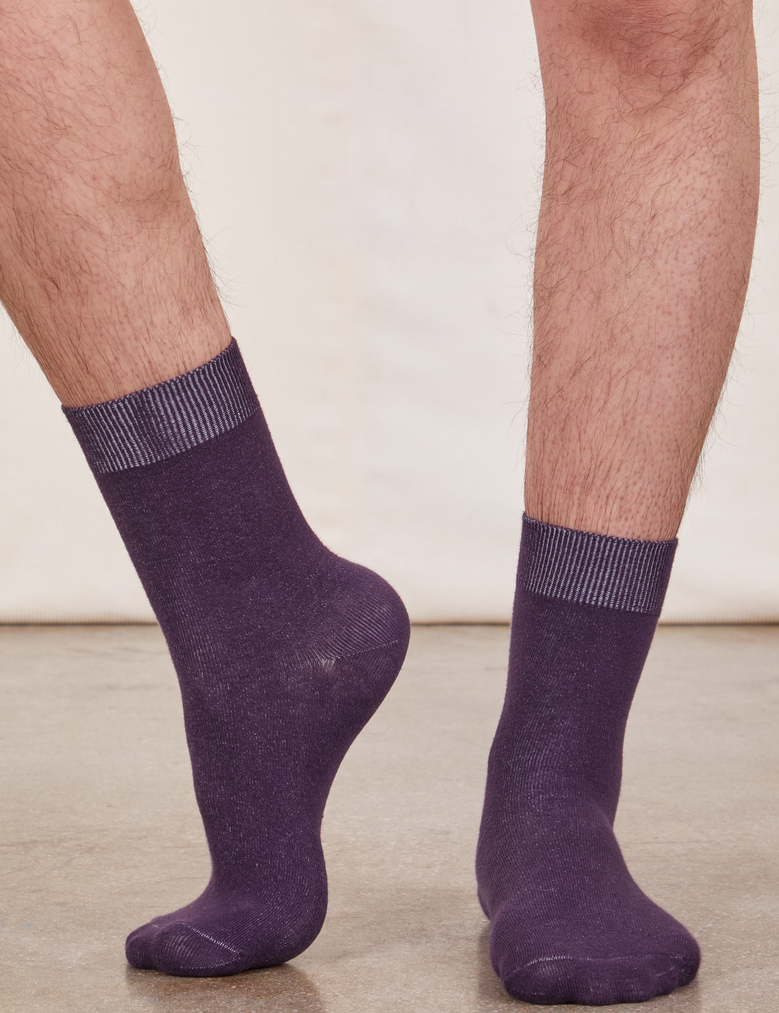 Everyday Sock in Nebula Purple worn by model