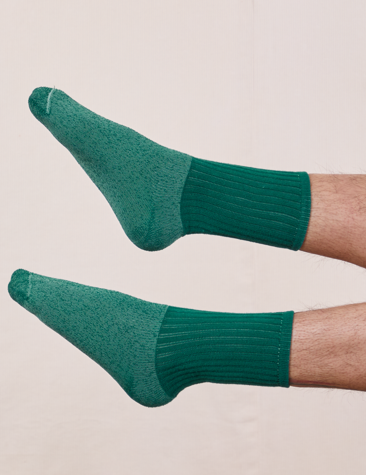 Hunter Green Thick Crew Socks