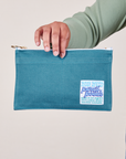 Pencil Pouch in Marine Blue held by model
