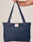 Denim XL Zip Tote