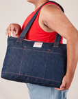 Denim XL Zip Tote