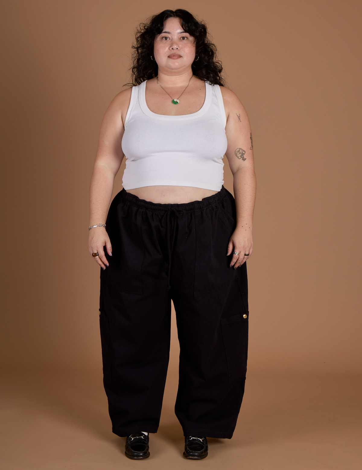 Drop Pocket Cargo Pants - Basic Black