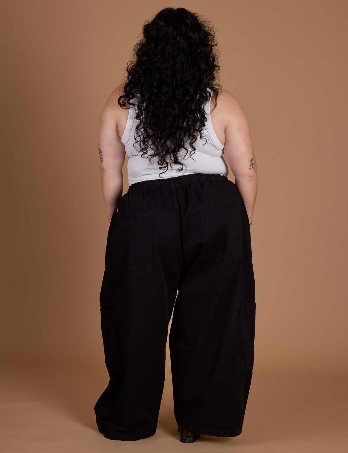 Drop Pocket Cargo Pants - Basic Black