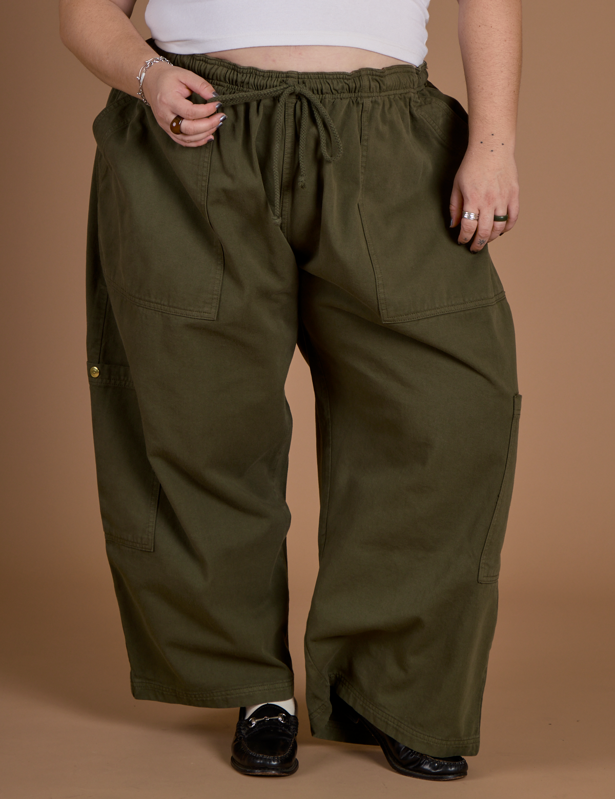 Drop Pocket Cargo Pants - Surplus Green