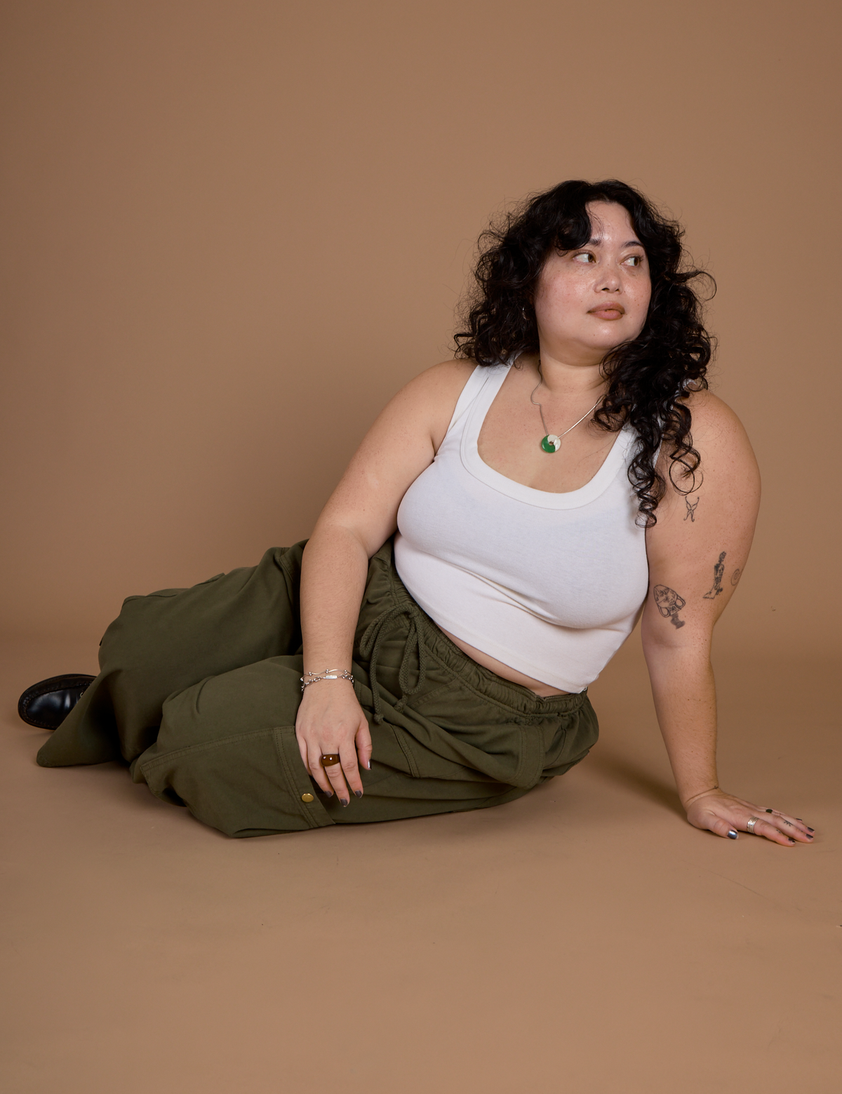 Drop Pocket Cargo Pants - Surplus Green