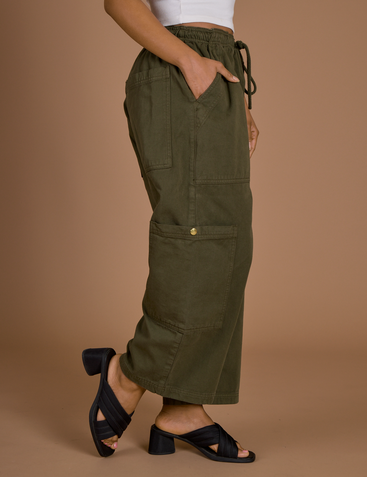 Drop Pocket Cargo Pants - Surplus Green