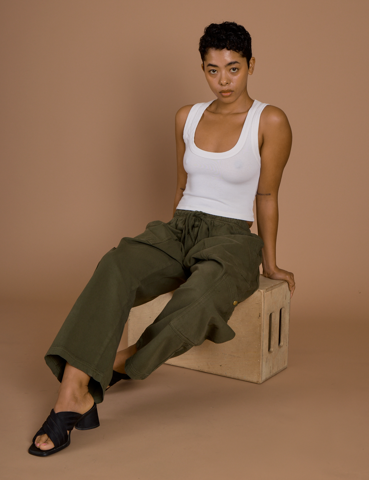 Drop Pocket Cargo Pants - Surplus Green