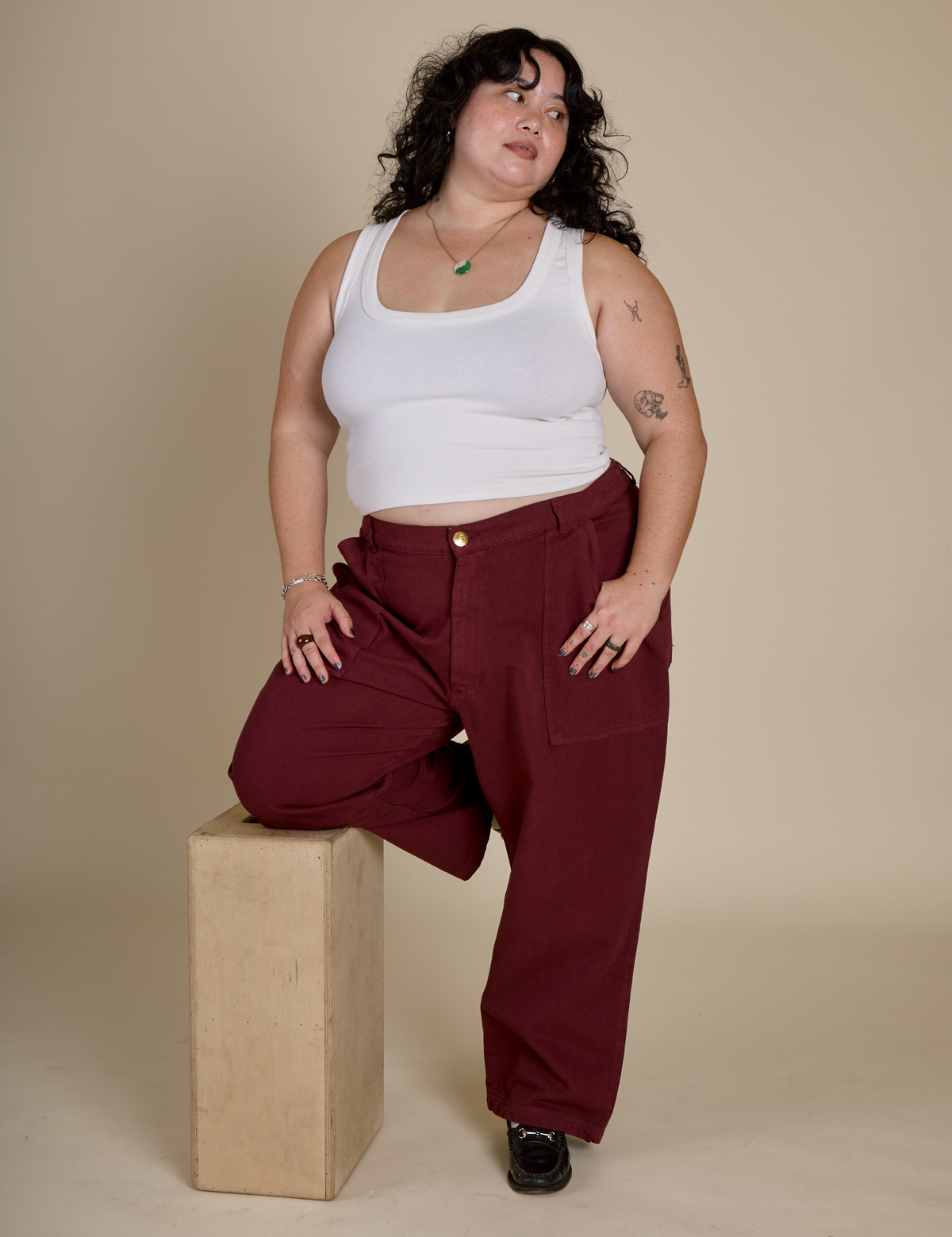 Work Pants - Red Wine