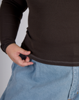 Porthole Long Sleeve Tee - Espresso Brown