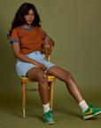 Vintage Ringer Tee - Burnt Terracotta