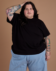 Burly Tee in Basic Black on Sam