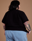 Burly Tee in Basic Black back view on Sam