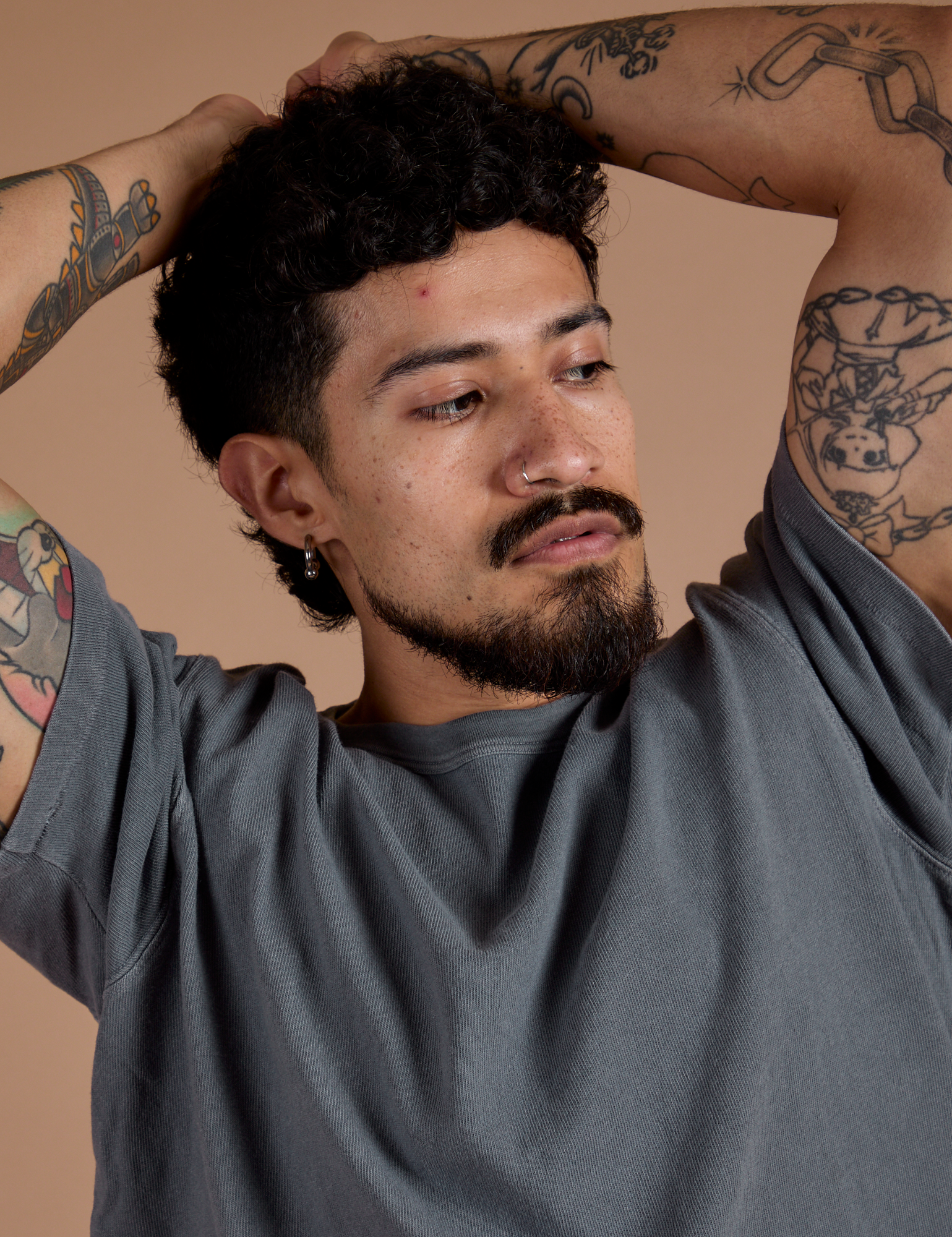 Burly Tee - Washed Grey