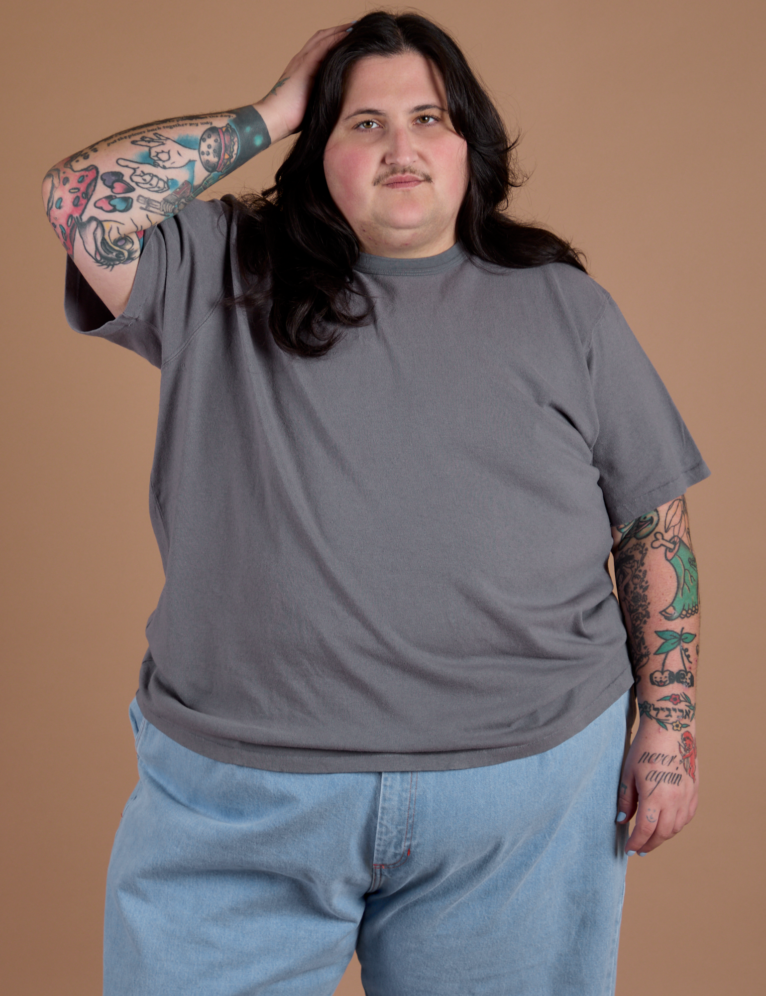 Burly Tee - Washed Grey – BIG BUD PRESS