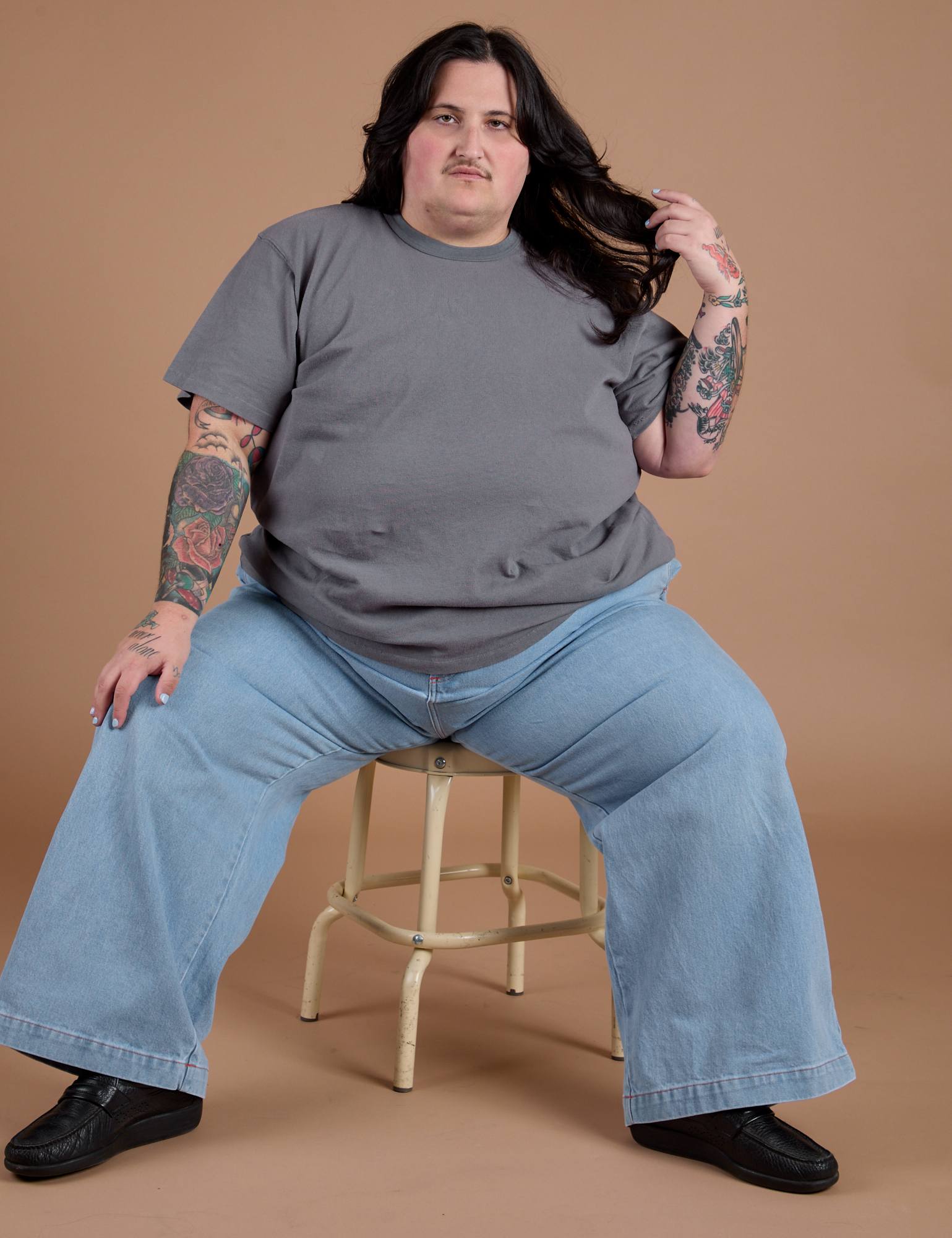 Burly Tee - Washed Grey – BIG BUD PRESS