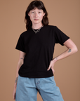 Burly Tee in Basic Black on Alex