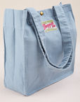 Shopper Tote Bag in Periwinkle angled view