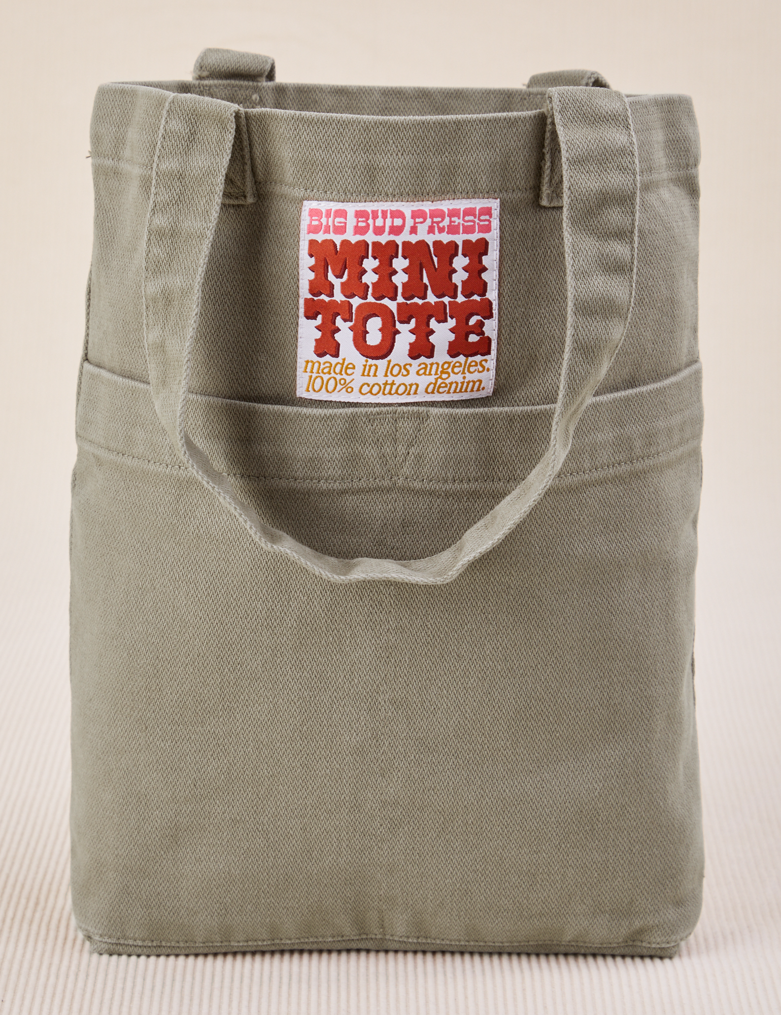 Mini Tote Bag in Khaki Grey