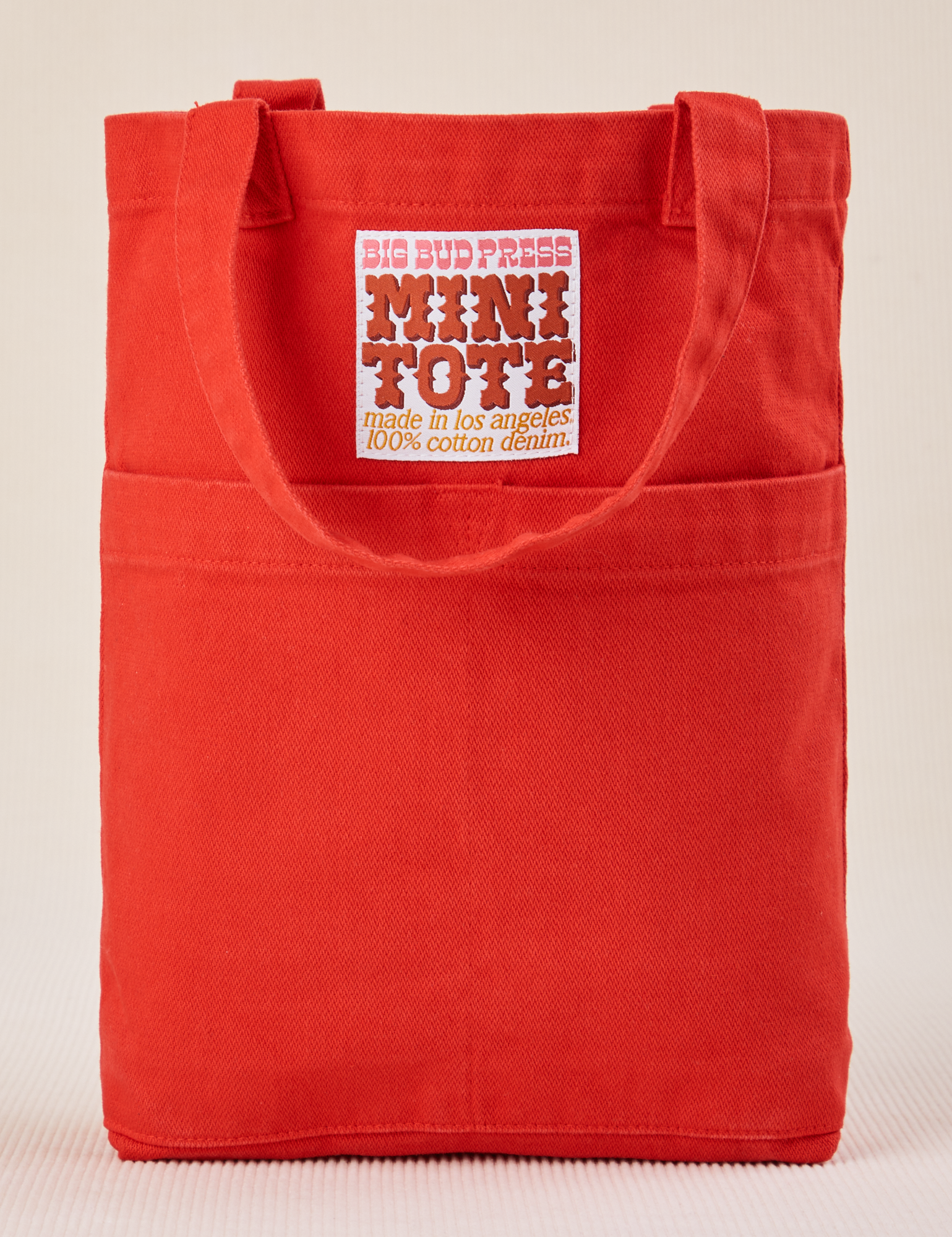 Mini Tote Bag in Mustang Red