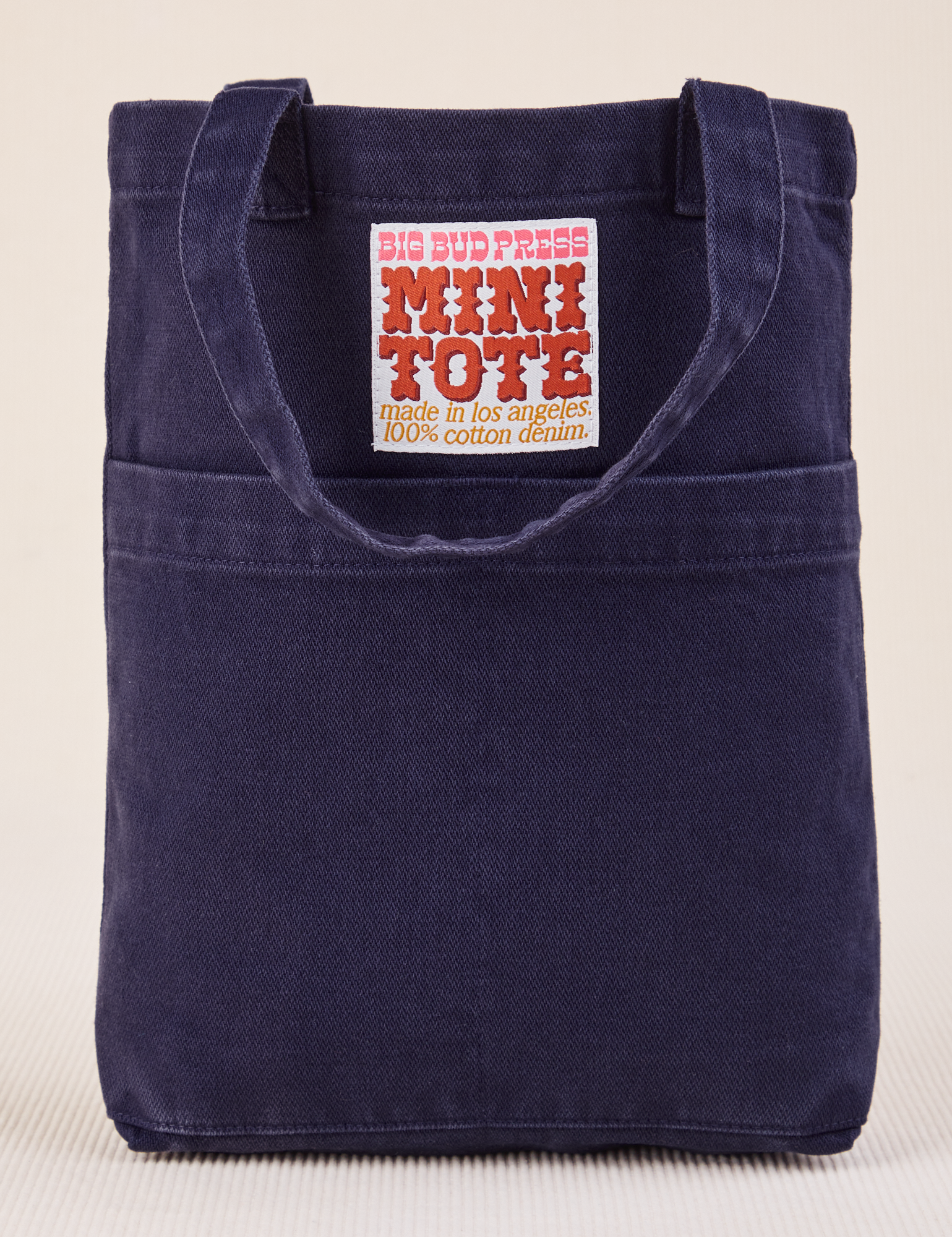 Mini Tote Bag in Navy Blue