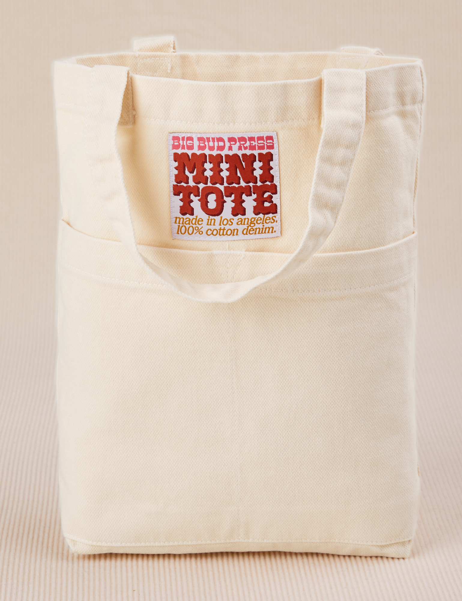 Mini Tote Bag in Vintage Tee Off-White