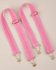 Overall Handbags adjustable strap in bubblegum pink