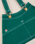 Overall Handbag in Hunter Green close up