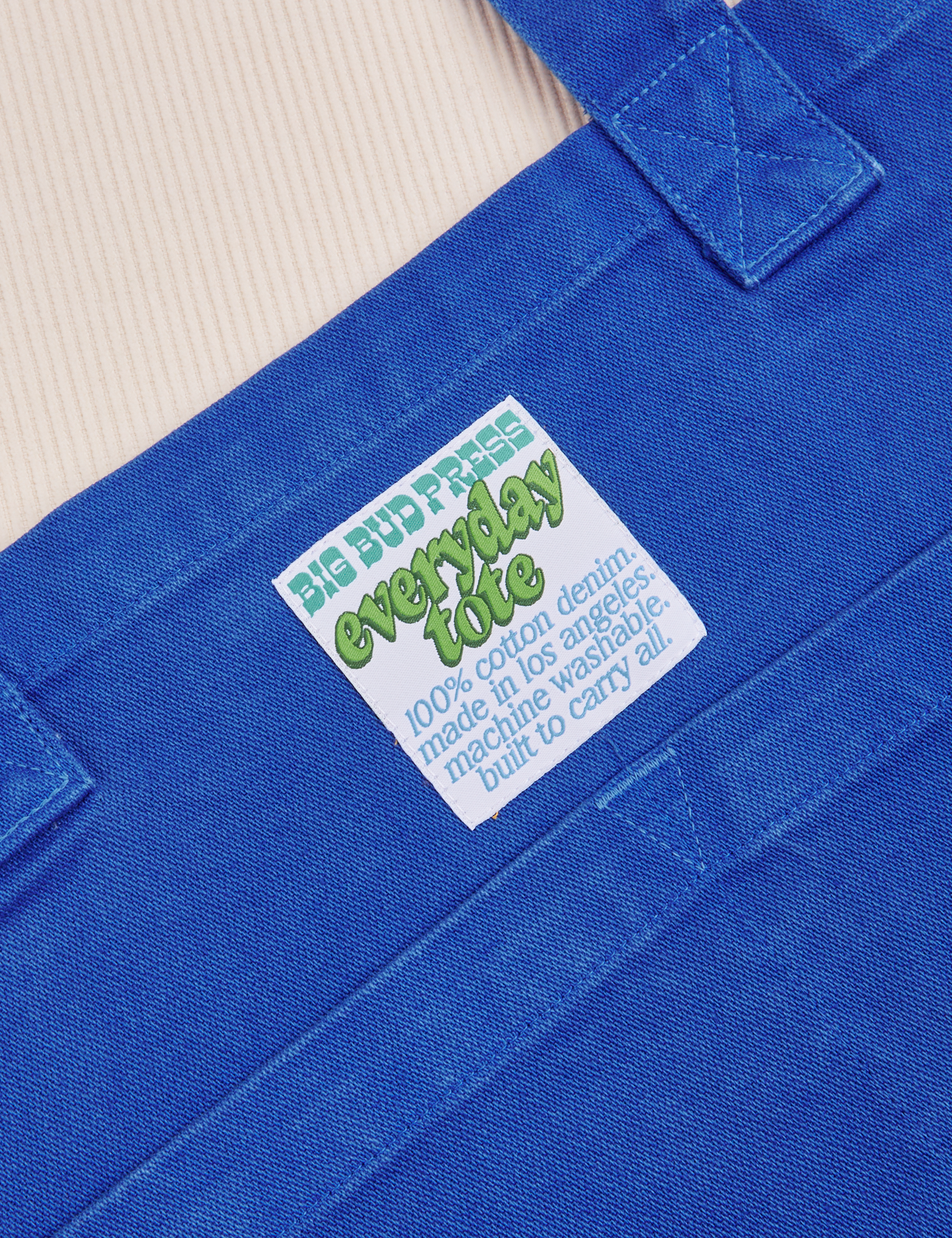 Close up of Everyday Tote Bag in Royal Blue