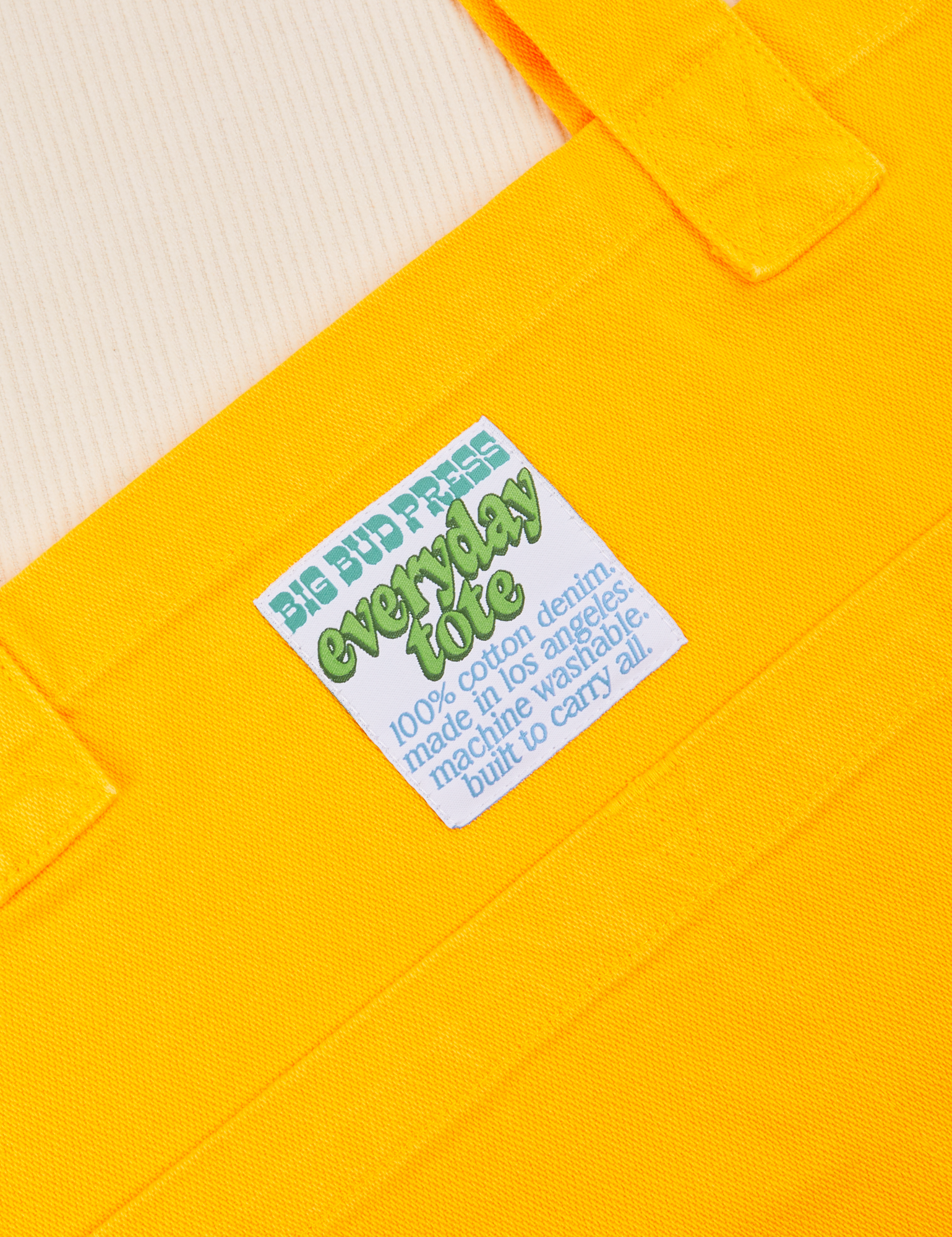 Close up of Everyday Tote Bag in Sunshine Yellow