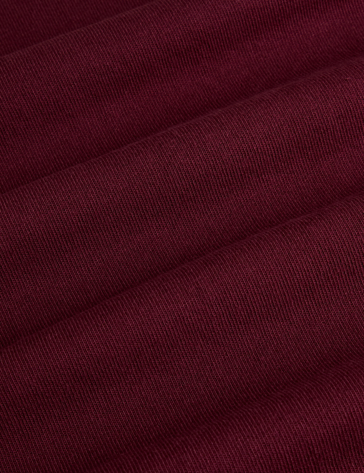 Fabric close up of the Red Wine Long Sleeve Burly Tee